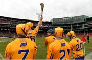 18 November 2018; Clare players look on during the Aer Lingus Fenway Hurling Classic 2018 semi-final match between Clare and Cork at Fenway Park in Boston, MA, USA. Photo by Piaras Ó Mídheach/Sportsfile