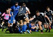 23 November 2018; Nick McCarthy of Leinster scores his side's third try during the Guinness PRO14 Round 9 match between Leinster and Ospreys at the RDS Arena in Dublin. Photo by Harry Murphy/Sportsfile