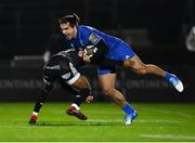 23 November 2018; James Lowe of Leinster in action against Keelan Giles of Ospreys during the Guinness PRO14 Round 9 match between Leinster and Ospreys at the RDS Arena in Dublin. Photo by Seb Daly/Sportsfile