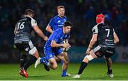 23 November 2018; Jimmy O'Brien of Leinster in action against Sam Parry, left, and Sam Cross of Ospreys during the Guinness PRO14 Round 9 match between Leinster and Ospreys at the RDS Arena in Dublin. Photo by Ramsey Cardy/Sportsfile