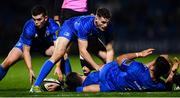 23 November 2018; Hugh O'Sullivan, left, and Jack Kelly of Leinster during the Guinness PRO14 Round 9 match between Leinster and Ospreys at the RDS Arena in Dublin. Photo by Ramsey Cardy/Sportsfile