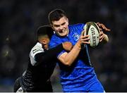 23 November 2018; Hugh O'Sullivan of Leinster is tackled by Keelan Giles of Ospreys during the Guinness PRO14 Round 9 match between Leinster and Ospreys at the RDS Arena in Dublin. Photo by Seb Daly/Sportsfile
