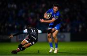 23 November 2018; Hugo Keenan of Leinster is tackled by Keelan Giles of Ospreys during the Guinness PRO14 Round 9 match between Leinster and Ospreys at the RDS Arena in Dublin. Photo by Ramsey Cardy/Sportsfile