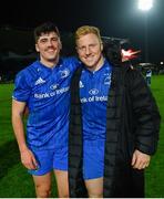 23 November 2018; Jimmy O'Brien, left, and James Tracy of Leinster following the Guinness PRO14 Round 9 match between Leinster and Ospreys at the RDS Arena in Dublin. Photo by Ramsey Cardy/Sportsfile