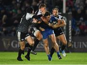 23 November 2018; Conor O'Brien of Leinster is tackled by Sam Davies, left, Johnny Kotze, centre, and Cory Allen of Ospreys during the Guinness PRO14 Round 9 match between Leinster and Ospreys at the RDS Arena in Dublin. Photo by Seb Daly/Sportsfile
