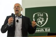 24 November 2018; Dany Ryser, member of the UEFA Jira Panel and UEFA Instructor, speaks during the 2018 FAI Coach Education Conference at IT Carlow, in Carlow. Photo by Harry Murphy/Sportsfile