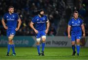 23 November 2018; Leinster players, from left, Ross Molony, Scott Fardy and Ed Byrne during the Guinness PRO14 Round 9 match between Leinster and Ospreys at the RDS Arena in Dublin. Photo by Seb Daly/Sportsfile