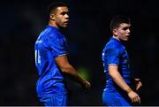 23 November 2018; Adam Byrne, left, and Hugh O'Sullivan of Leinster during the Guinness PRO14 Round 9 match between Leinster and Ospreys at the RDS Arena in Dublin. Photo by Ramsey Cardy/Sportsfile