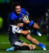 23 November 2018; James Lowe of Leinster is tackled by James Hook of Ospreys during the Guinness PRO14 Round 9 match between Leinster and Ospreys at the RDS Arena in Dublin. Photo by Ramsey Cardy/Sportsfile