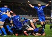 23 November 2018; Scott Penny of Leinster scores his side's second try during the Guinness PRO14 Round 9 match between Leinster and Ospreys at the RDS Arena in Dublin. Photo by Ramsey Cardy/Sportsfile