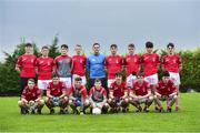 26 November 2018; Former Cork footballer, All-Star and 2018 Electric Ireland Minor Star Awards Judge, Daniel Goulding with players from the Tinahely GAA minor and under-16 team's, back row, from left, Daniel Headerman, Matthew Ging, Kevin Mulhall, Cian O'Neill, Adam Hadden, Jack Murray, Thomas Hayden, Cillian McDonald, front row, from left, Dairmuid Lambert, Eoin D'arcy, Daniel Ging, Larry Kinsella, Bradley Hickey, Ruari Tompkins, Cathal Hayden. Electric Ireland provided Tinahely GAA Club Minor Team in County Wicklow with a Major training session, led by Daniel Gouldin at Tinahealy GAA Club, St Kevins Park, Tinahely, Co. Wicklow. Photo by Matt Browne/Sportsfile