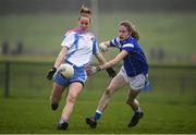 24 November 2018; Laura Fleming of Connacht in action against Emma Murray of Munster during the Ladies Gaelic Annual Interprovincials at WIT Sports Campus in Waterford. Photo by David Fitzgerald/Sportsfile