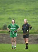 24 November 2018; Lyndsey Davey of Leinster, left, and Neamh Woods of Ulster during the Ladies Gaelic Annual Interprovincials at WIT Sports Campus in Waterford. Photo by David Fitzgerald/Sportsfile