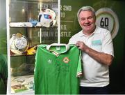 24 November 2018; Former Republic of Ireland international Ray Houghton is photographed with memorabilia as he launches the National Football Exhibition at Dundrum Shopping Centre in Dundrum, Dublin. Photo by Seb Daly/Sportsfile