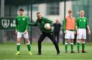 24 November 2018; Ger O'Connor of UCD U15's and  Republic of Ireland U18 Manager, Jim Crawford during the 2018 FAI Coach Education Conference at IT Carlow, in Carlow. Photo by Harry Murphy/Sportsfile