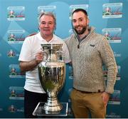 24 November 2018; Former Republic of Ireland International Ray Houghton with Kevin Cane, from Longford, at the launch of the National Football Exhibition at Dundrum Shopping Centre in Dundrum, Dublin. Photo by Seb Daly/Sportsfile