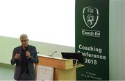24 November 2018; FAI High Performace Director Ruud Dokter speaking during the 2018 FAI Coach Education Conference at IT Carlow, in Carlow. Photo by Piaras Ó Mídheach/Sportsfile