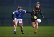 24 November 2018; Caroline O'Hanlon of Ulster in action against Briege Corkery of Munster during the Ladies Gaelic Annual Interprovincials at WIT Sports Campus in Waterford. Photo by David Fitzgerald/Sportsfile