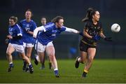 24 November 2018; Aishling Sheridan of Ulster in action against Caoimhe McGrath of Munster during the Ladies Gaelic Annual Interprovincials at WIT Sports Campus in Waterford. Photo by David Fitzgerald/Sportsfile
