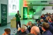 24 November 2018; Republic of Ireland Women's National team manager Colin Bell speaking during the 2018 FAI Coach Education Conference at IT Carlow in Carlow. Photo by Piaras Ó Mídheach/Sportsfile