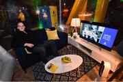 24 November 2018; Rugby legend Devin Toner and Ireland supporters pictured at the Smart Home Pod at the Aviva Stadium on Saturday. The specially-built pod was to launch new Aviva Smart Home, an integrated home system allowing customers to fully protect and manage their home by controlling their security, heating and lighting, remotely with a single screen from their mobile or tablet. For more information visit www.aviva.ie/aviva-smart-home. Photo by Seb Daly/Sportsfile