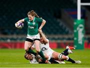 24 November 2018; Lauren Delany of Ireland is tackled by Poppy Cleall, right, and Leanne Riley of England during the Women's International Rugby match between England and Ireland at Twickenham Stadium in London, England. Photo by Matt Impey/Sportsfile