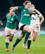 24 November 2018; Lauren Delany of Ireland on her way to scoring her side's second try during the Women's International Rugby match between England and Ireland at Twickenham Stadium in London, England. Photo by Matt Impey/Sportsfile