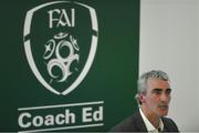 24 November 2018; Jim McGuinness speaking during the 2018 FAI Coach Education Conference at IT Carlow, in Carlow. Photo by Piaras Ó Mídheach/Sportsfile