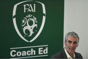 24 November 2018; Jim McGuinness speaking during the 2018 FAI Coach Education Conference at IT Carlow in Carlow. Photo by Piaras Ó Mídheach/Sportsfile