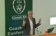 24 November 2018; Jim McGuinness speaking during the 2018 FAI Coach Education Conference at IT Carlow in Carlow. Photo by Piaras Ó Mídheach/Sportsfile