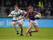 25 November 2018; Callum Pearson of Kilmacud Crokes in action against Chris Finn of Portlaoise during the AIB Leinster GAA Football Senior Club Championship semi-final match between Kilmacud Crokes and Portlaoise at Parnell Park in Dublin. Photo by Daire Brennan/Sportsfile