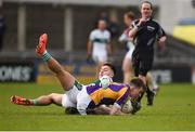 25 November 2018; Dara Mullin of Kilmacud Crokes in action against Gary Saunders of Portlaoise during the AIB Leinster GAA Football Senior Club Championship semi-final match between Kilmacud Crokes and Portlaoise at Parnell Park in Dublin. Photo by Daire Brennan/Sportsfile