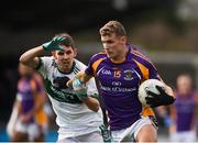 25 November 2018; Callum Pearson of Kilmacud Crokes in action against Chris Finn of Portlaoise during the AIB Leinster GAA Football Senior Club Championship semi-final match between Kilmacud Crokes and Portlaoise at Parnell Park in Dublin. Photo by Daire Brennan/Sportsfile