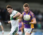 25 November 2018; Shane Horan of Kilmacud Crokes in action against Brian Glynn of Portlaoise during the AIB Leinster GAA Football Senior Club Championship semi-final match between Kilmacud Crokes and Portlaoise at Parnell Park in Dublin. Photo by Daire Brennan/Sportsfile