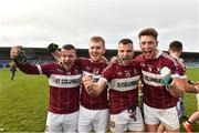 25 November 2018; Mullinalaghta St Columba's players from left Conor McElligott, Eoghan Keegan, Aidan McElligott and John Keegan after the AIB Leinster GAA Football Senior Club Championship semi-final match between Mullinalaghta St. Columba's and Eire Og at Glennon Brothers Pearse Park in Longford. Photo by Matt Browne/Sportsfile