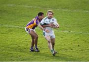 25 November 2018; Cahir Healy of Portlaoise in action against Craig Dias of Kilmacud Crokes during the AIB Leinster GAA Football Senior Club Championship semi-final match between Kilmacud Crokes and Portlaoise at Parnell Park in Dublin. Photo by Daire Brennan/Sportsfile