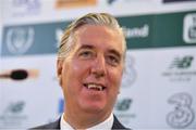 25 November 2018; John Delaney, CEO, Football Association of Ireland, during a press conference at the Aviva Stadium in Dublin. Photo by Seb Daly/Sportsfile