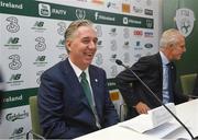 25 November 2018; John Delaney, CEO, Football Association of Ireland, left, and Newly appointed Republic of Ireland manager Mick McCarthy during a press conference at the Aviva Stadium in Dublin. Photo by Ramsey Cardy/Sportsfile