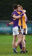25 November 2018; Andrew McGowan, left, and Ronan Ryan of Kilmacud Crokes celebrate after the AIB Leinster GAA Football Senior Club Championship semi-final match between Kilmacud Crokes and Portlaoise at Parnell Park in Dublin. Photo by Daire Brennan/Sportsfile