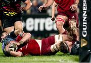 25 November 2018; Fineen Wycherley of Munster scores his side's first try during the Guinness PRO14 Round 9 match between Zebre and Munster at Stadio Sergio Lanfranchi in Parma, Italy. Photo by Roberto Bregani/Sportsfile