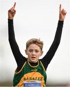25 November 2018; Fionn McNamara of Annalee A.C., Co. Cavan on his way to winning the Boys U12 2,000m during the Irish Life Health National Senior & Junior Cross Country Championships at National Sports Campus in Abbottstown, Dublin. Photo by Harry Murphy/Sportsfile