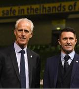 25 November 2018; Newly appointed Republic of Ireland manager Mick McCarthy, left, and assistant manager Robbie Keane following a press conference at the Aviva Stadium in Dublin. Photo by Ramsey Cardy/Sportsfile