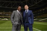 25 November 2018; Newly appointed Republic of Ireland assistant coaches Terry Connor, left, and Robbie Keane following a press conference at the Aviva Stadium in Dublin. Photo by Stephen McCarthy/Sportsfile