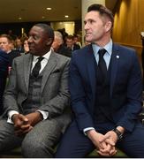 25 November 2018; Newly appointed Republic of Ireland assistant coaches Terry Connor, left, and Robbie Keane during a press conference at the Aviva Stadium in Dublin. Photo by Stephen McCarthy/Sportsfile