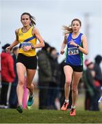 25 November 2018; Sinead Sweeney of Queens University AC, Belfast, right, competing in the Senior and U23 Women's 8,000m during the Irish Life Health National Senior & Junior Cross Country Championships at National Sports Campus in Abbottstown, Dublin. Photo by Harry Murphy/Sportsfile