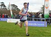 25 November 2018; Oisin Kelly of Dundrum South Dublin A.C. Co. Dublin, competing in the Boys U18/Junior 6,000m during the Irish Life Health National Senior & Junior Cross Country Championships at National Sports Campus in Abbottstown, Dublin. Photo by Harry Murphy/Sportsfile