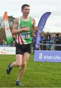 25 November 2018; JJ Gracey of Beechmount Harriers A.C Co. Meath, competing in the Boys U18/Junior 6,000m during the Irish Life Health National Senior & Junior Cross Country Championships at National Sports Campus in Abbottstown, Dublin. Photo by Harry Murphy/Sportsfile