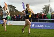 25 November 2018; Annie Mcevoy of Kilkenny City Harriers A.C. Co. Kilkenny, competing in the Girls U18/Junior 4000m during the Irish Life Health National Senior & Junior Cross Country Championships at National Sports Campus in Abbottstown, Dublin. Photo by Harry Murphy/Sportsfile