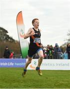 25 November 2018; Ronan Donohue of Clonliffe Harriers A.C. Co. Dublin, competing in the Boys U16 4,000m during the Irish Life Health National Senior & Junior Cross Country Championships at National Sports Campus in Abbottstown, Dublin. Photo by Harry Murphy/Sportsfile