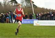 25 November 2018; Adam Kiely of Leevale A.C. Co. Cork, competing in the Boys U16 4,000m during the Irish Life Health National Senior & Junior Cross Country Championships at National Sports Campus in Abbottstown, Dublin. Photo by Harry Murphy/Sportsfile